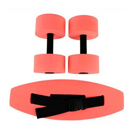 Fabrication Enterprises CanDo Standard Aquatic Exercise Kit (Jogger Belt, Hand Bars), Small, Red 20-4210R